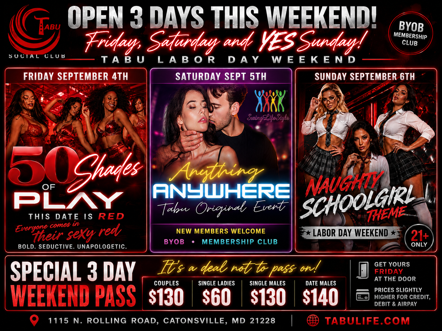 3 days of Fun this weekend, Special Weekend Pass too!